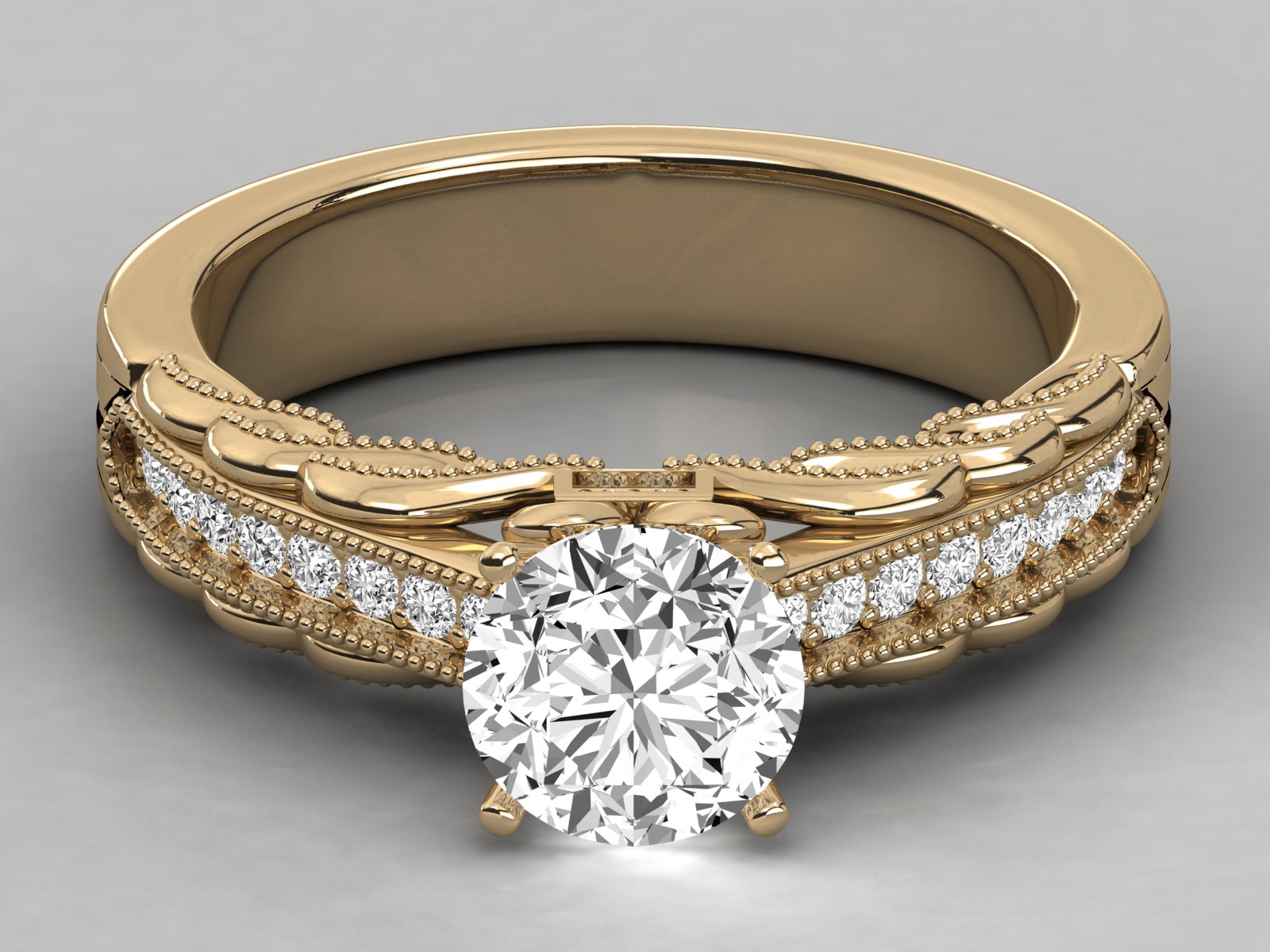 10K GOLD SOLITAIRE  LAB GROWN DIAMOND LADIES  RING.
