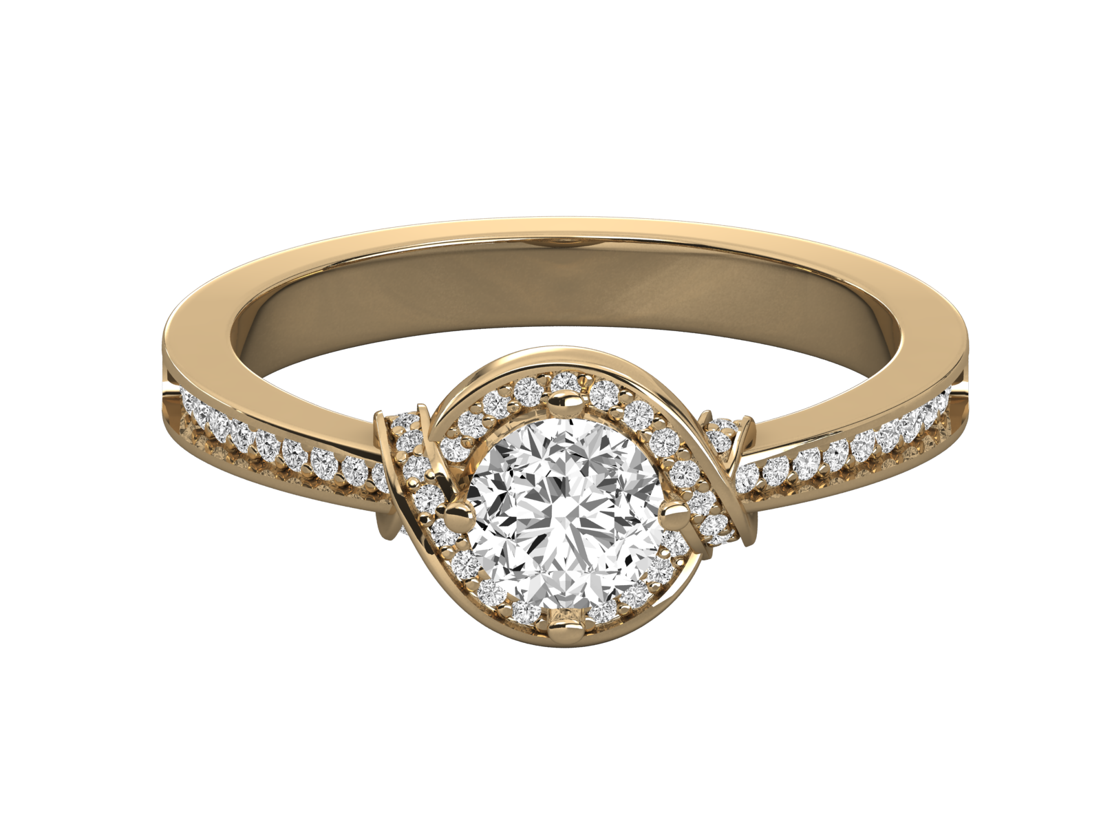10K GOLD SOLITAIRE DIAMOND RING.