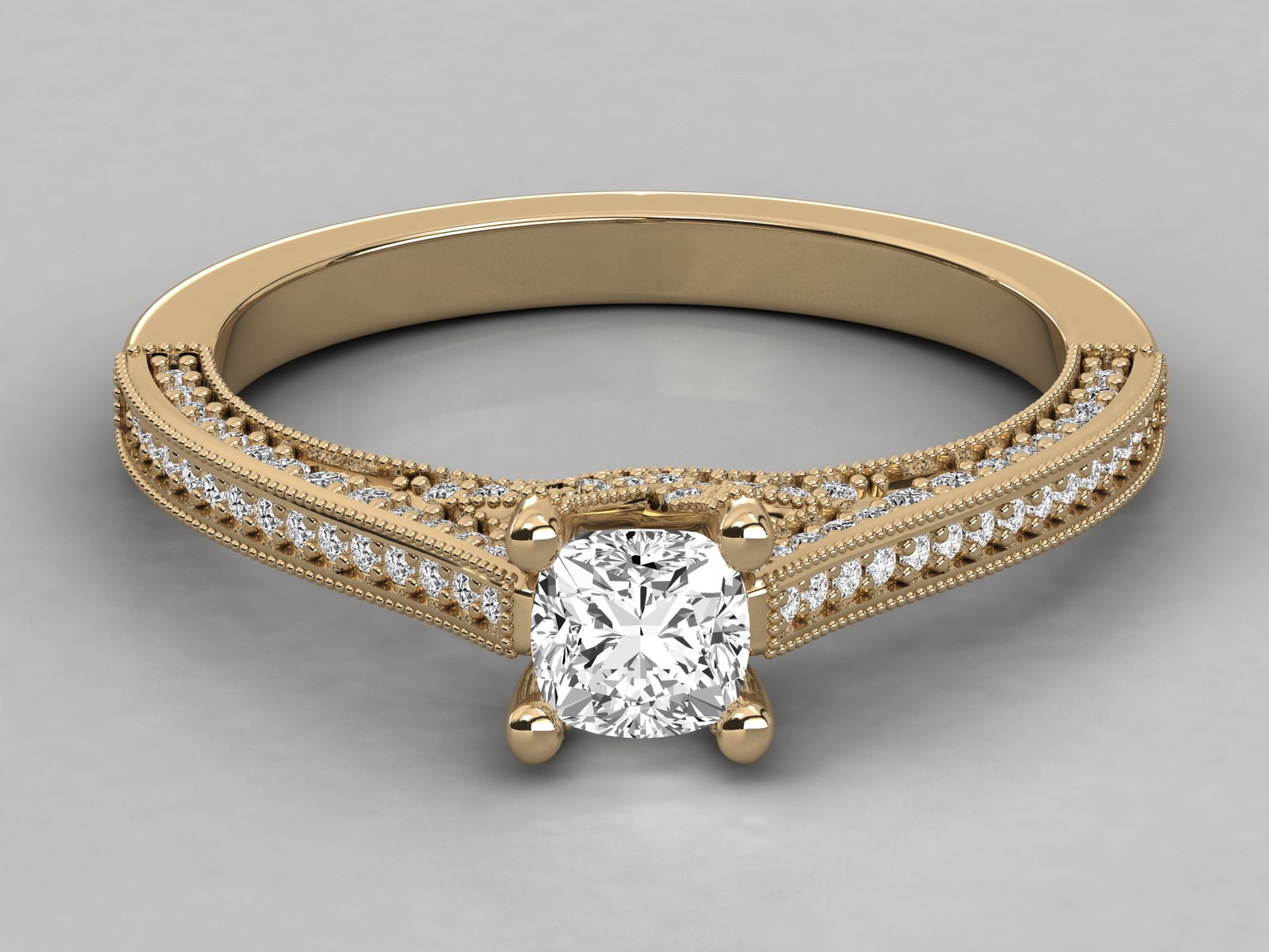 10K GOLD SOLITAIRE LAB GROWN DIAMOND LADIES  RING.