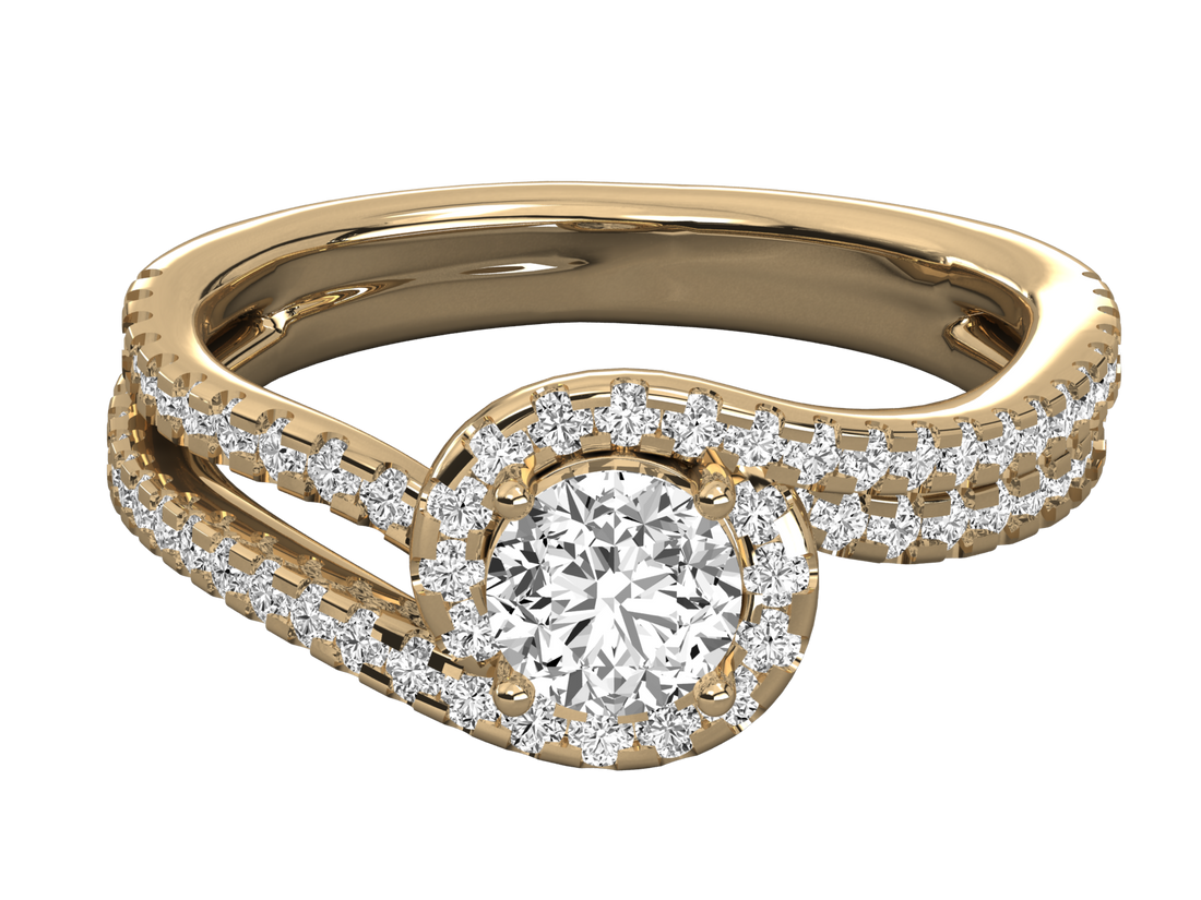 10K GOLD SOLITAIRE  LAB GROWN DIAMOND LADIES  RING.