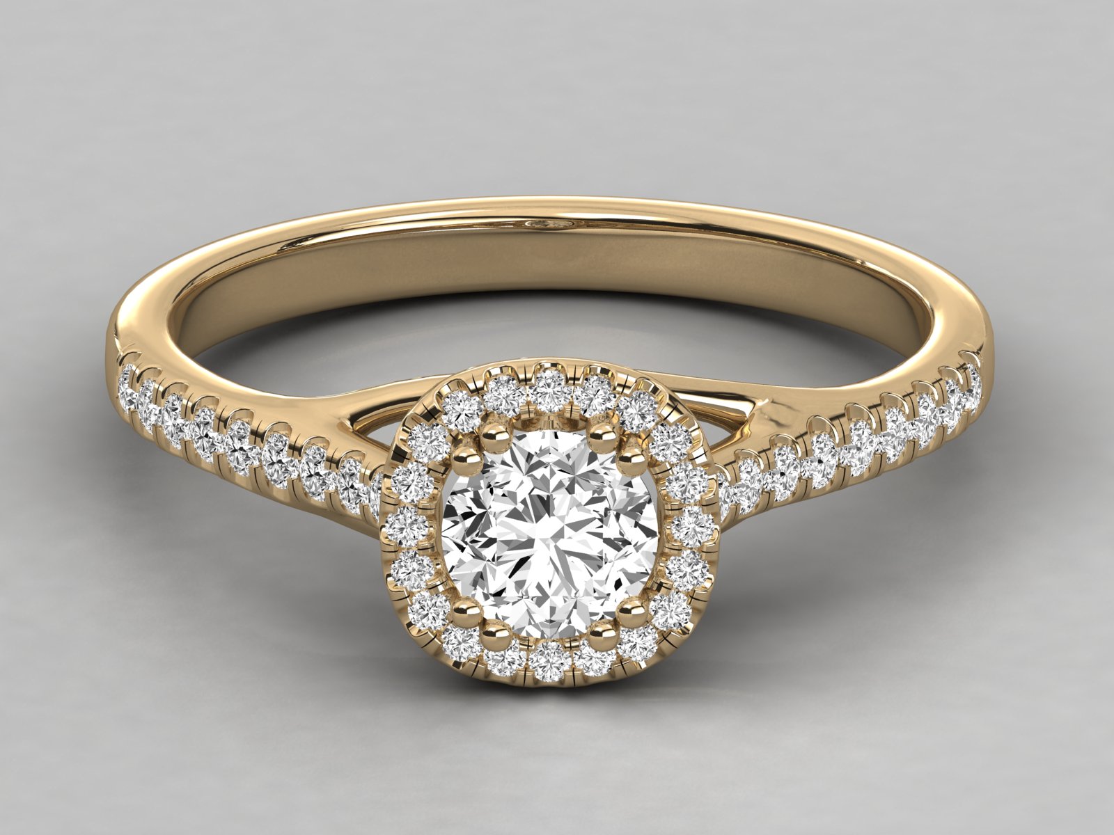 10K GOLD LAB GROWN DIAMOND RING.