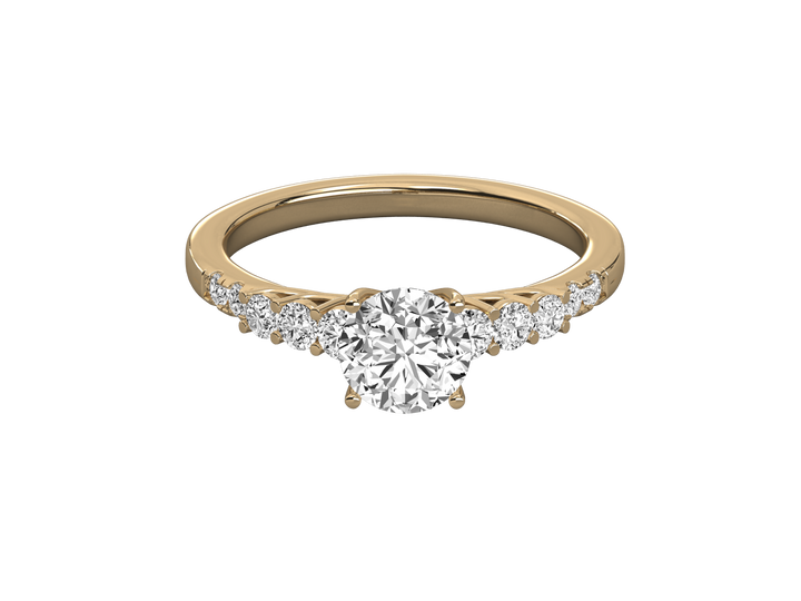 10K GOLD SOLITAIRE LAB GROWN DIAMOND LADIES  RING.
