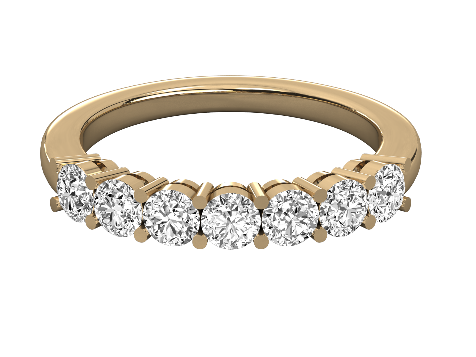 10K GOLD  LAB GROWN DIAMOND LADIES BAND RING.