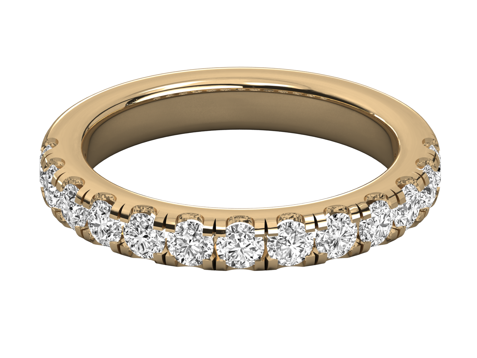 10K GOLD  LAB GROWN DIAMOND LADIES BAND RING.