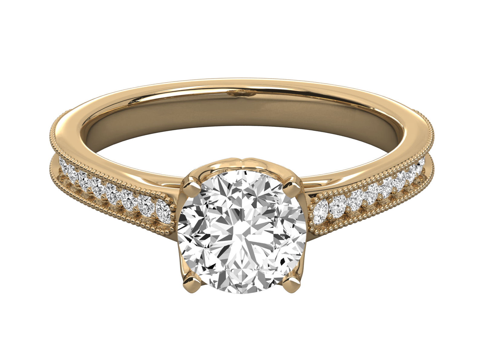 10K GOLD SOLITAIRE  LAB GROWN DIAMOND LADIES  RING.