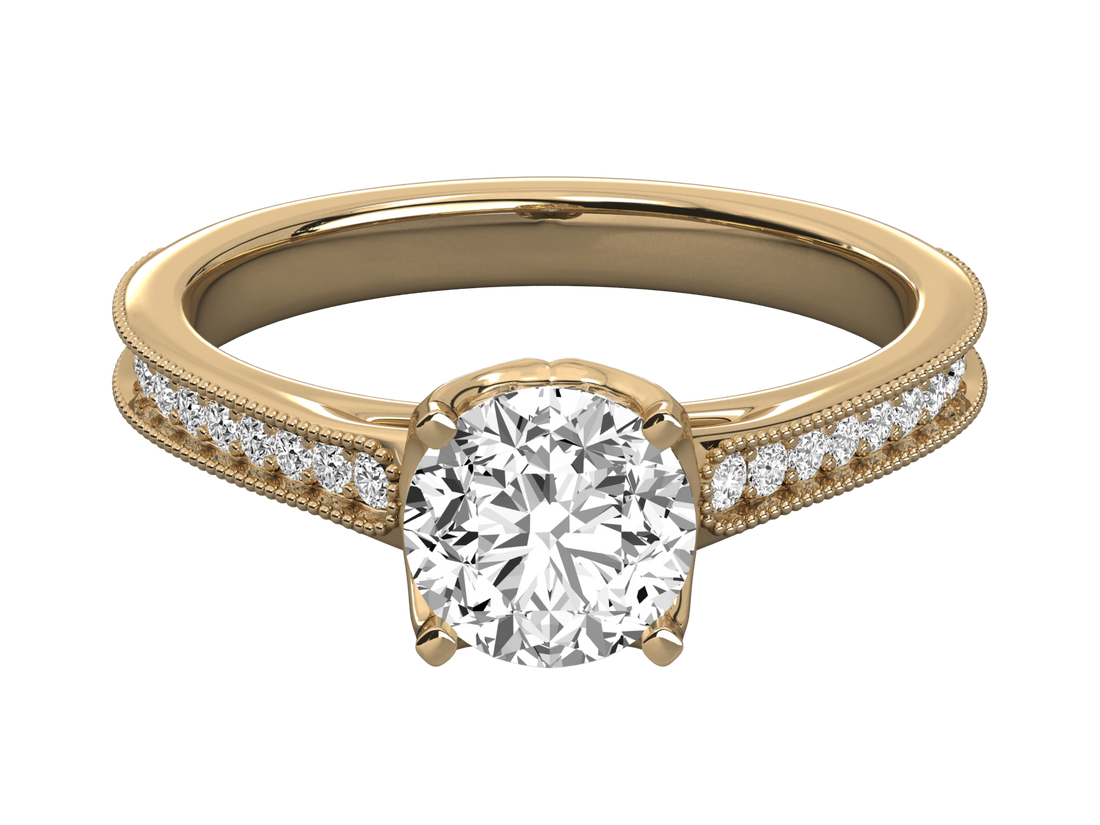 10K GOLD SOLITAIRE  LAB GROWN DIAMOND LADIES  RING.