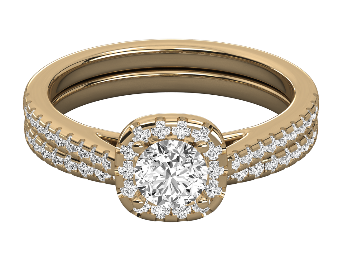 10K GOLD SOLITAIRE  LAB GROWN DIAMOND LADIES RING.