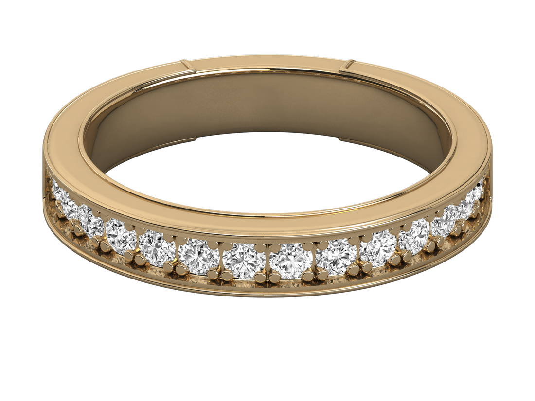 9K GOLD SOLITAIRE DIAMOND  BRILLIANT RING.