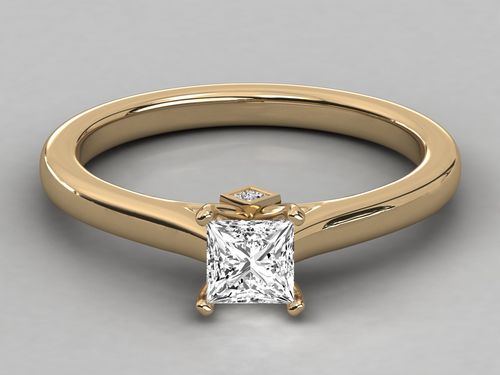10K GOLD SOLITAIRE  LAB GROWN DIAMOND LADIES  RING.