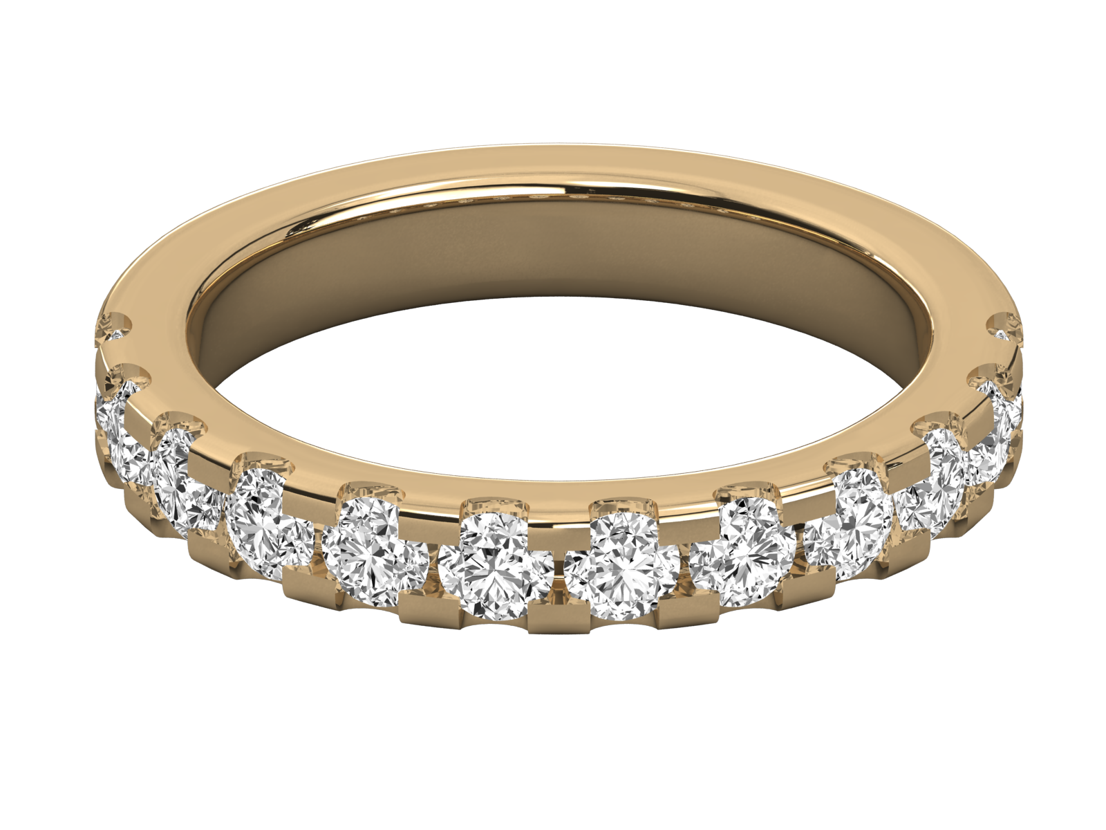 10K GOLD  LAB GROWN DIAMOND LADIES BAND RING.