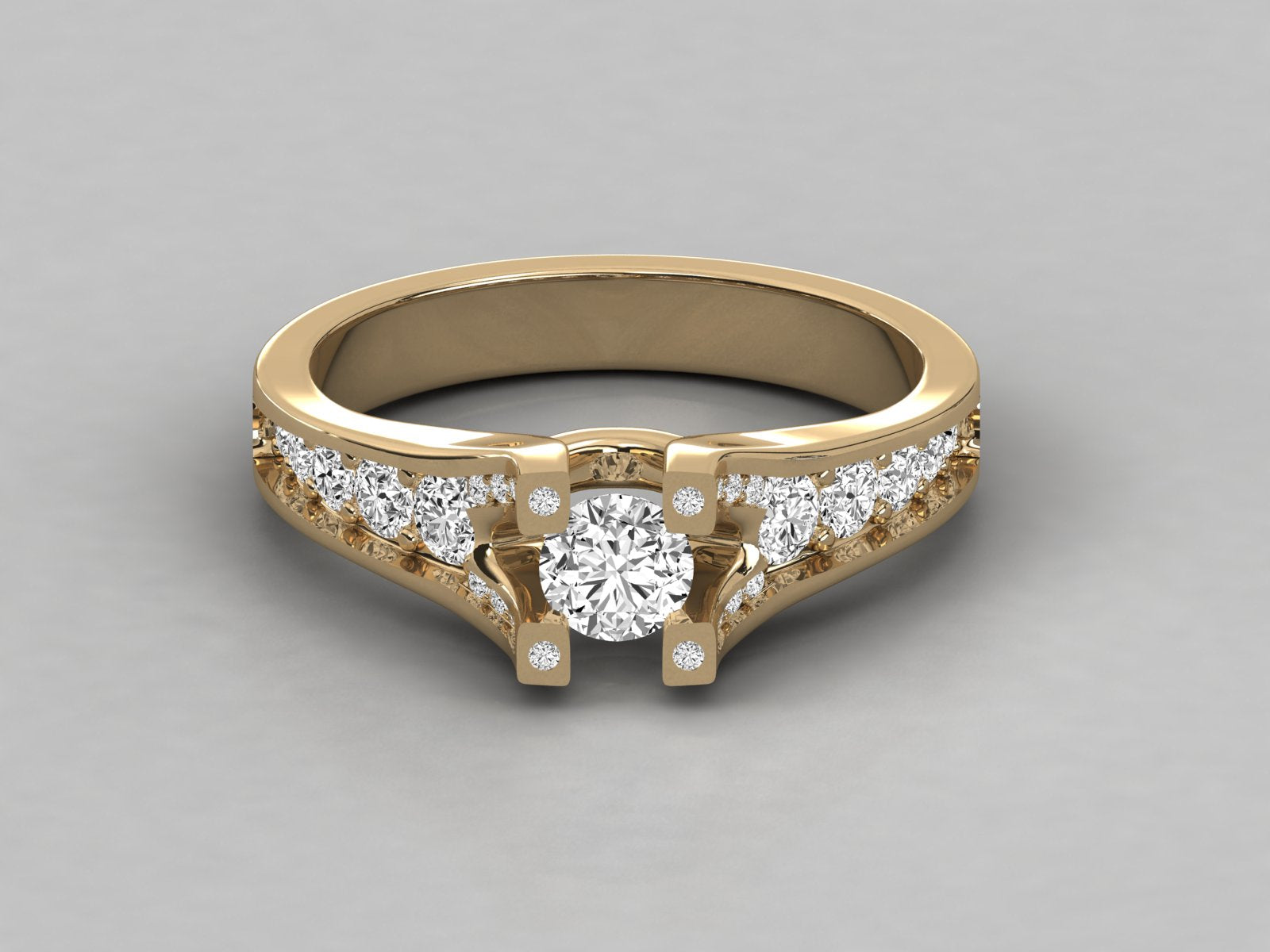 10K GOLD SOLITAIRE  LAB GROWN DIAMOND LADIES  RING.