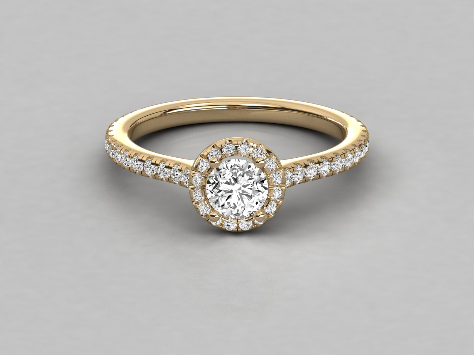 10K GOLD SOLITAIRE DIAMOND  BRILLIANT RING.
