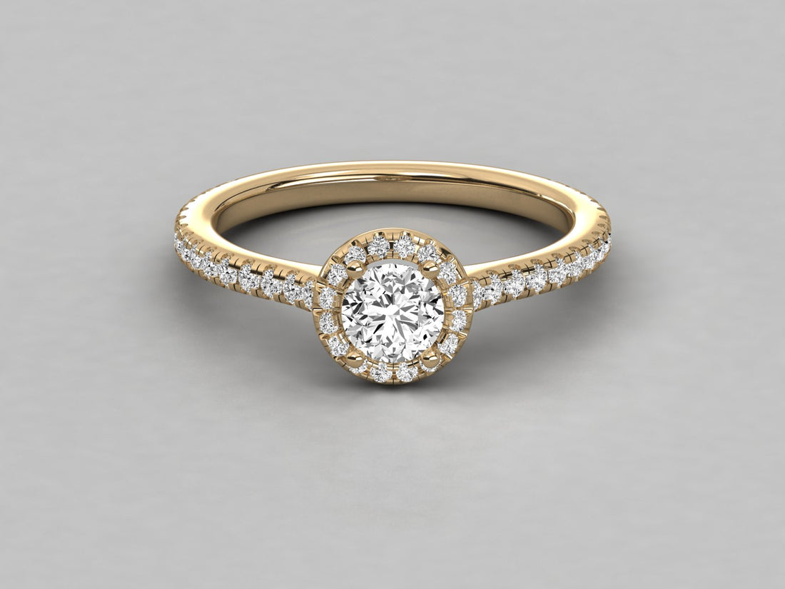 10K GOLD SOLITAIRE DIAMOND  BRILLIANT RING.