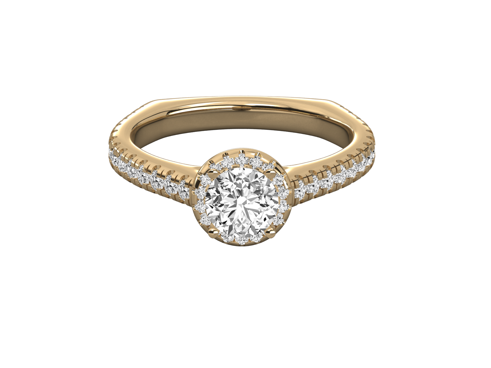 14K GOLD SOLITAIRE  DIAMOND LADIES BRILLIANT RING.