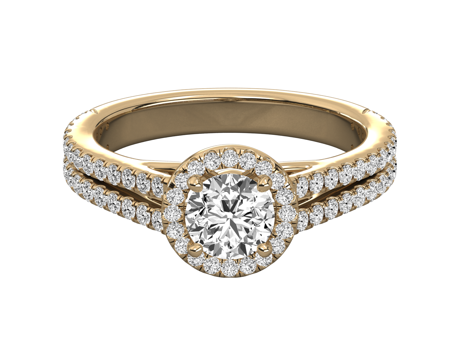 9K GOLD SOLITAIRE LAB GROWN DIAMOND LADIES  RING.