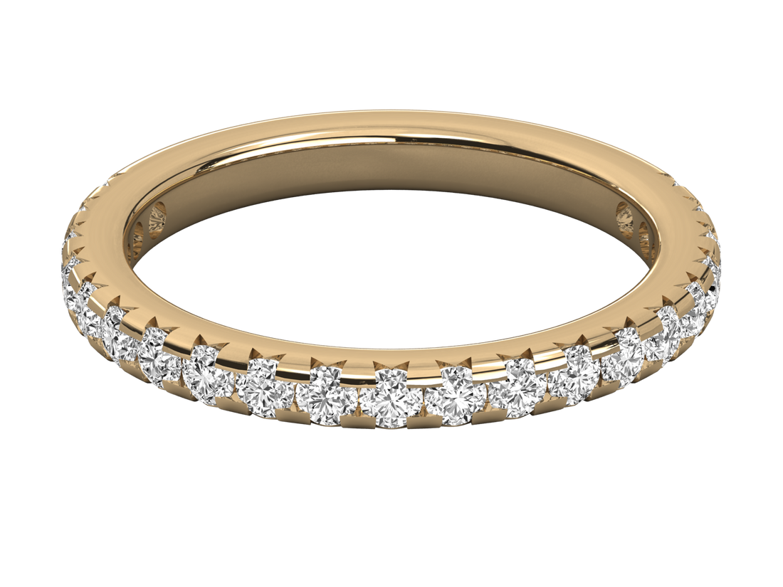 9K GOLD SOLITAIRE ROUND CUT LAB GROWN DIAMOND LADIES BRILLIANT RING.