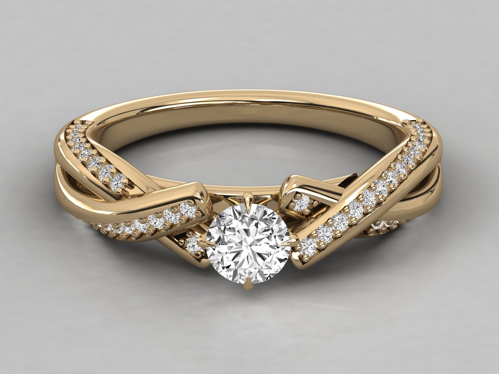 10K GOLD  LAB GROWN DIAMOND BRILLIANT  RING.