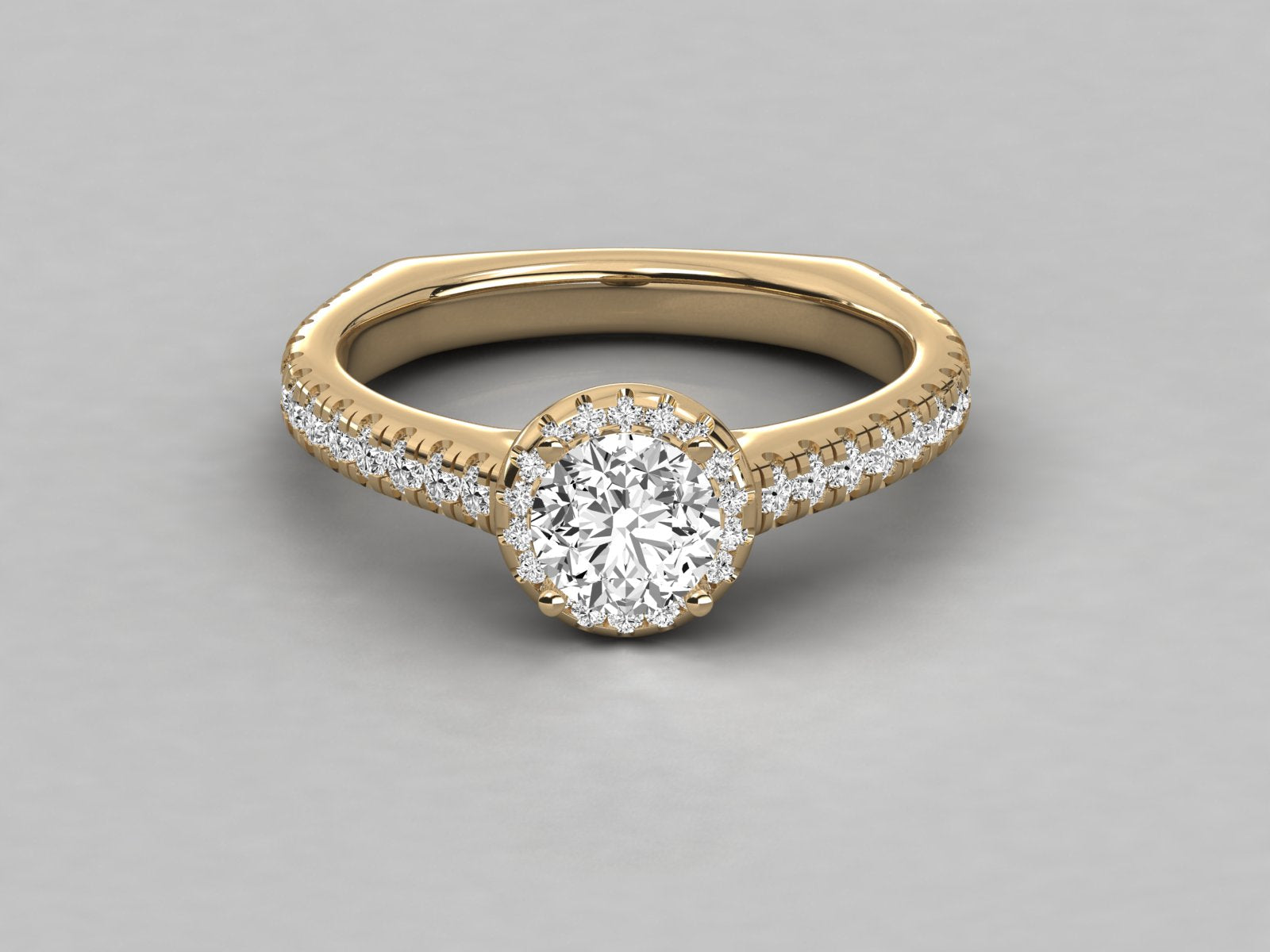 14K GOLD SOLITAIRE  DIAMOND LADIES BRILLIANT RING.