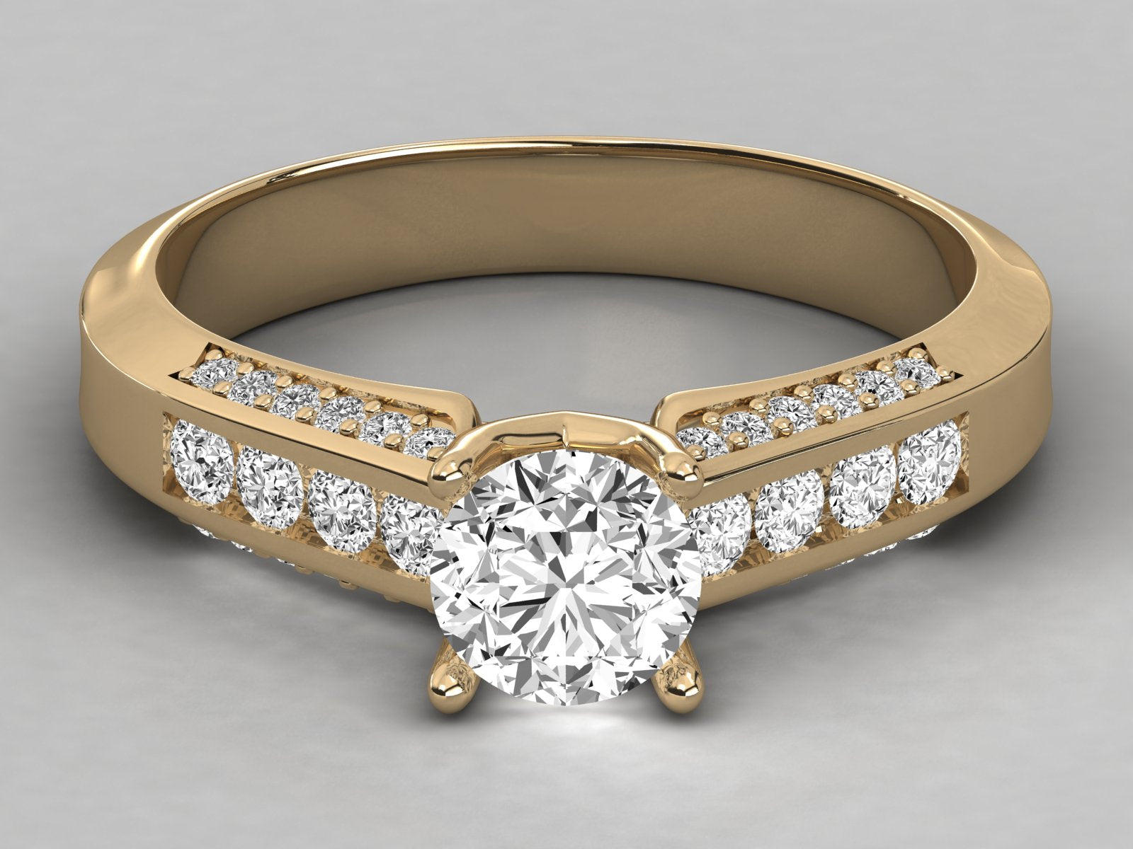 10K GOLD SOLITAIRE  LAB GROWN DIAMOND LADIES  RING.