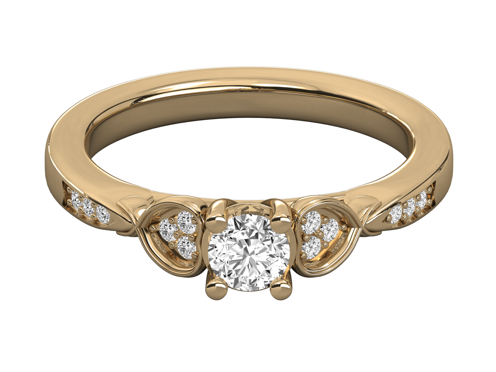10K GOLD SOLITAIRE  LAB GROWN DIAMOND LADIES  RING.