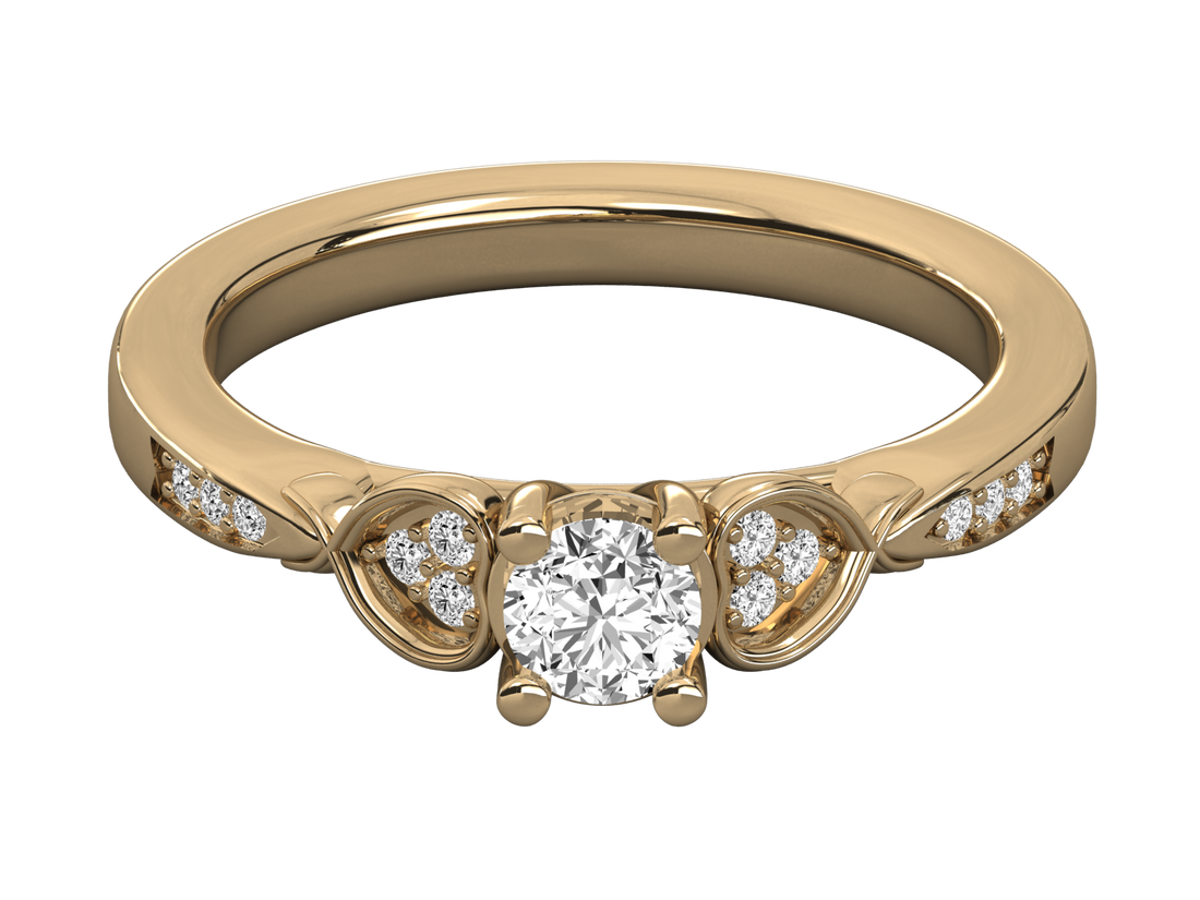 10K GOLD SOLITAIRE  LAB GROWN DIAMOND LADIES  RING.