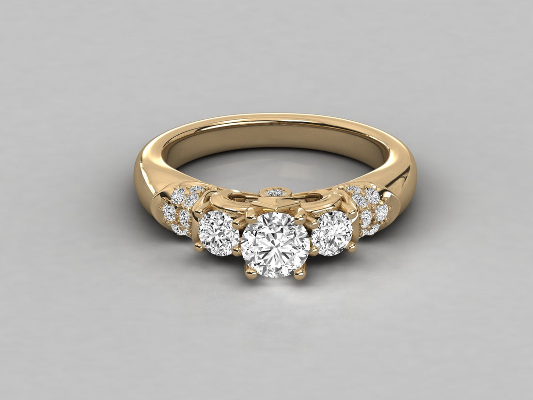 10K GOLD SOLITAIRE  LAB GROWN DIAMOND LADIES  RING.