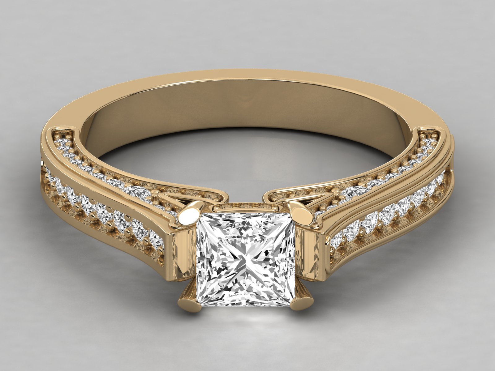9K SOLITAIRE  LAB GROWN DIAMOND LADIES  RING.