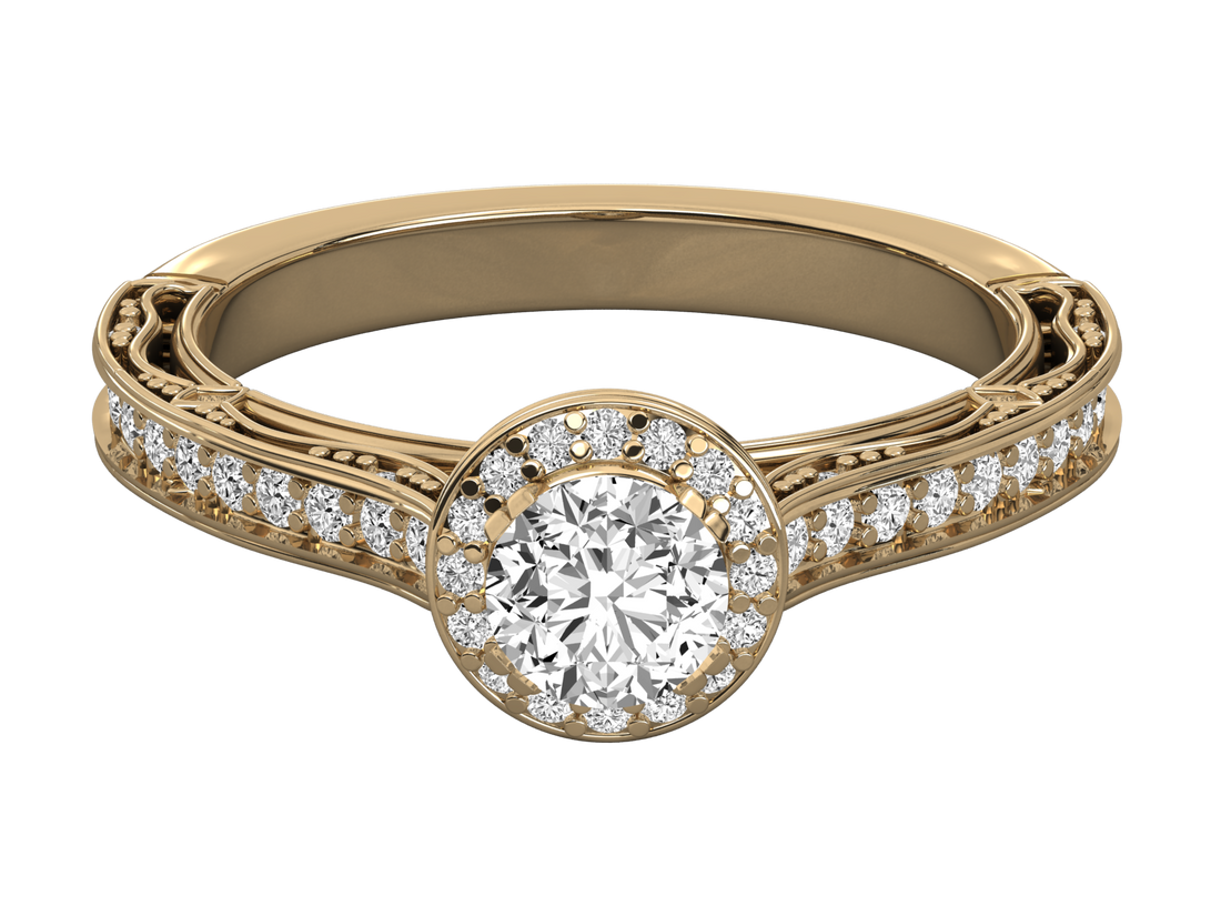 10K GOLD SOLITAIRE  LAB GROWN DIAMOND LADIES  RING.