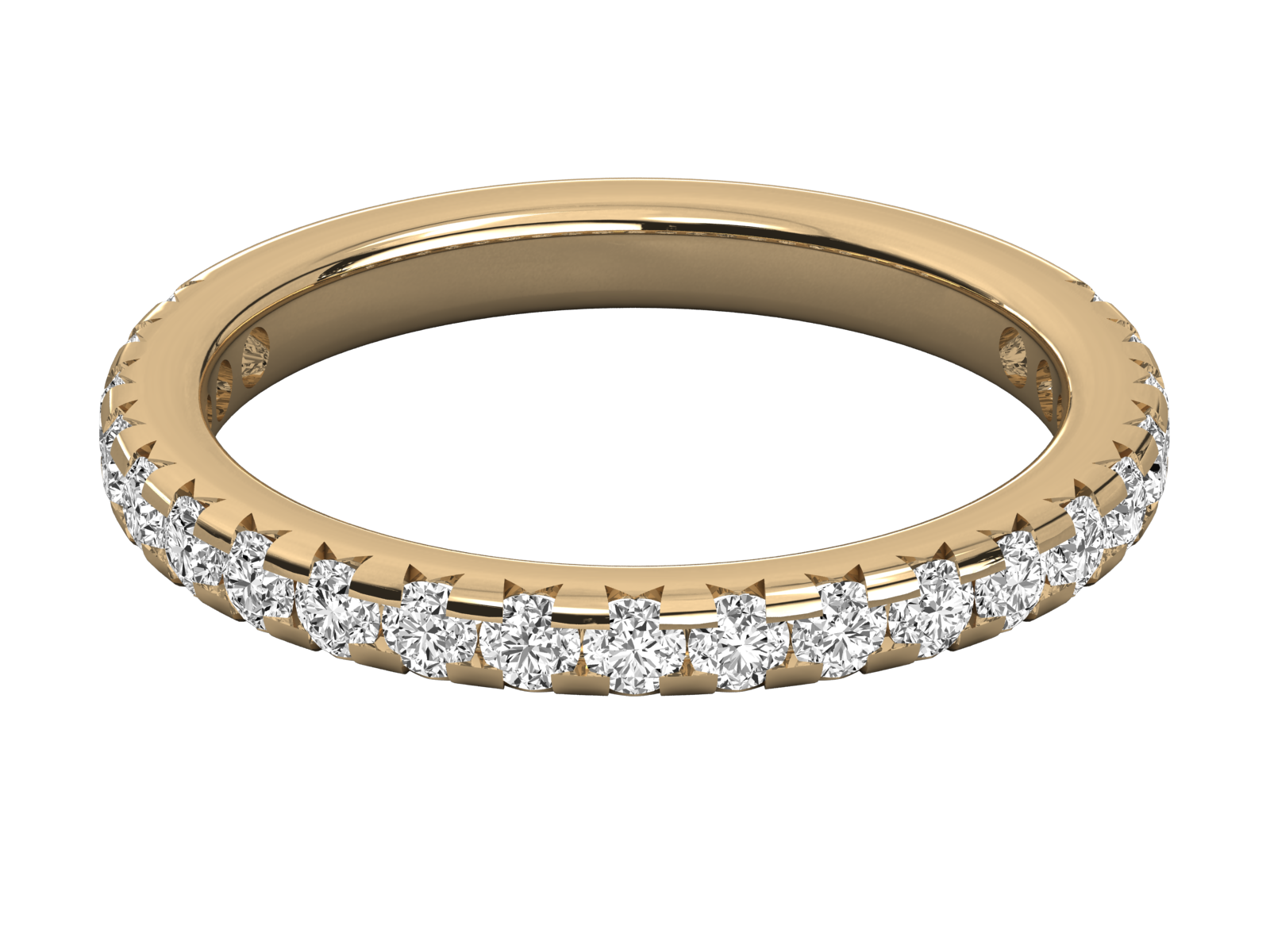10K GOLD  LAB GROWN DIAMOND LADIES BAND RING.