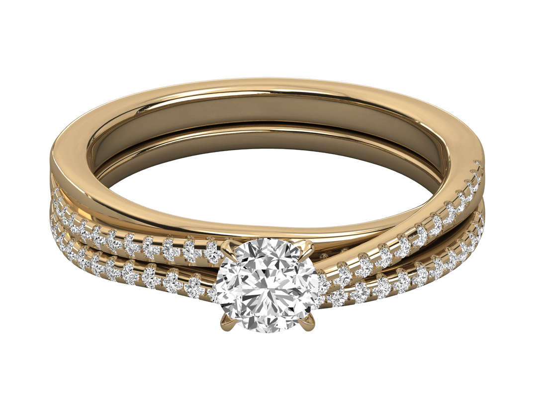 10K GOLD SOLITAIRE  LAB GROWN DIAMOND LADIES  RING.