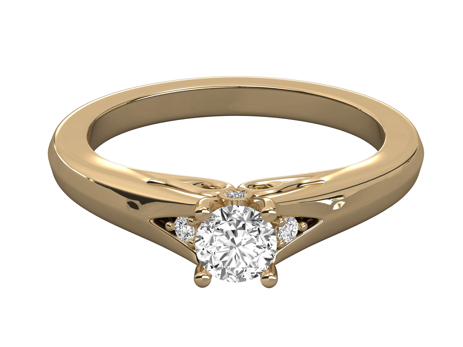 10K GOLD SOLITAIRE  LAB GROWN DIAMOND LADIES  RING.
