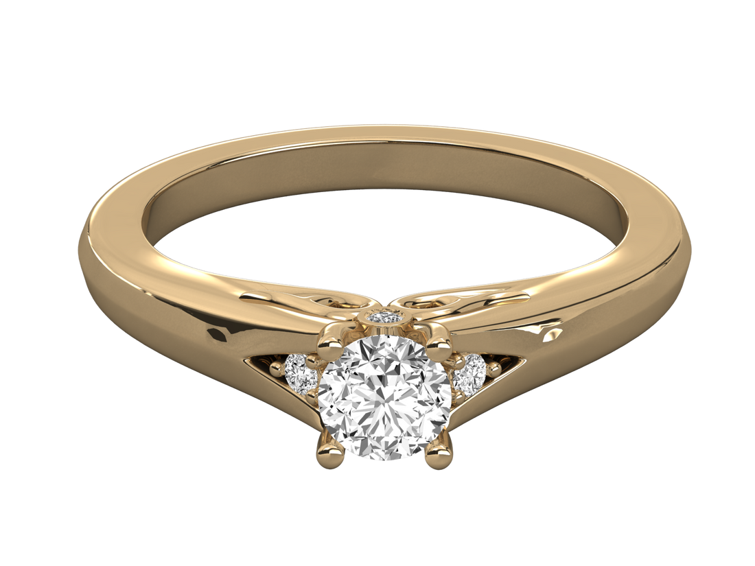10K GOLD SOLITAIRE  LAB GROWN DIAMOND LADIES  RING.