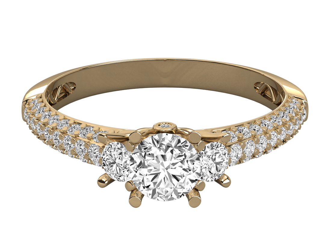 10K GOLD SOLITAIRE  LAB GROWN DIAMOND LADIES  RING.