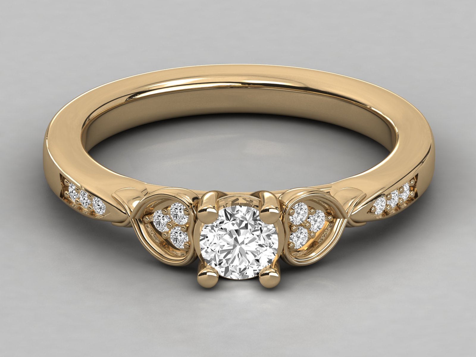 10K GOLD SOLITAIRE  LAB GROWN DIAMOND LADIES  RING.