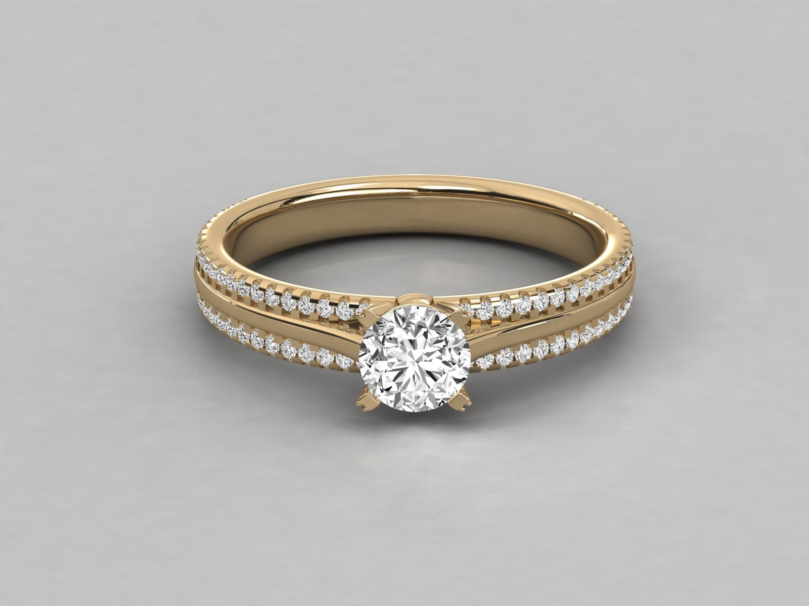 10K GOLD SOLITAIRE  LAB GROWN DIAMOND LADIES  RING.