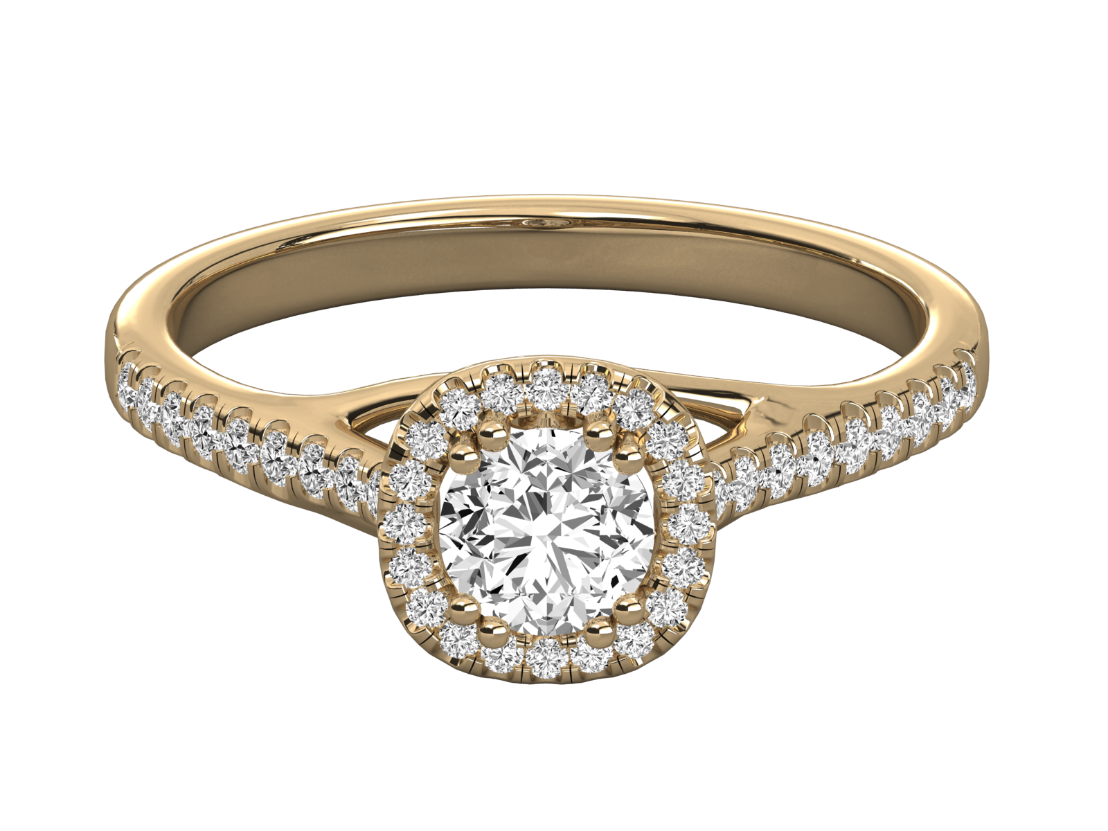 10K GOLD LAB GROWN DIAMOND RING.