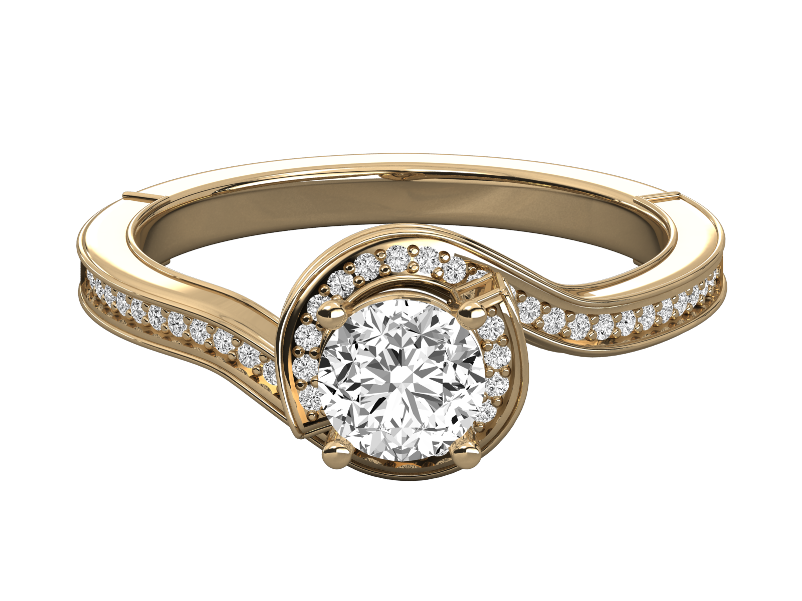 10K GOLD SOLITAIRE  LAB GROWN DIAMOND LADIES  RING.