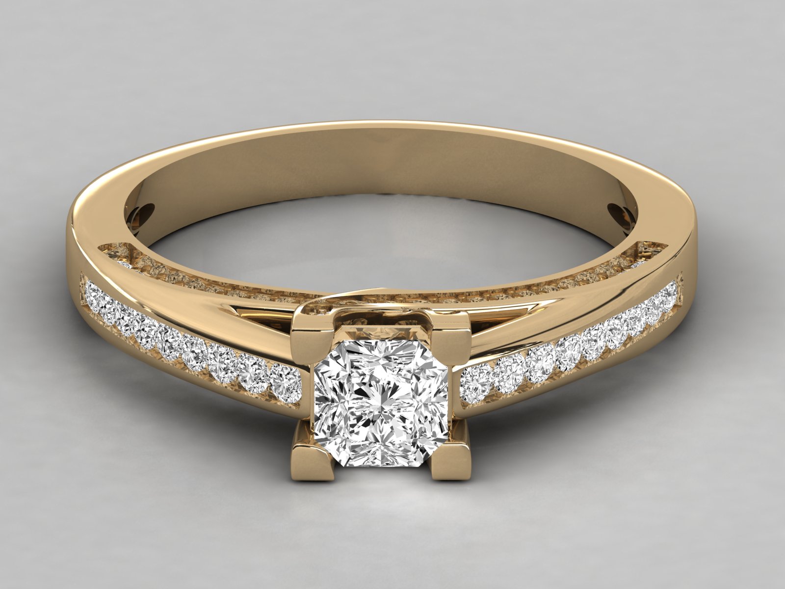 10K GOLD SOLITAIRE  LAB GROWN DIAMOND LADIES RING.