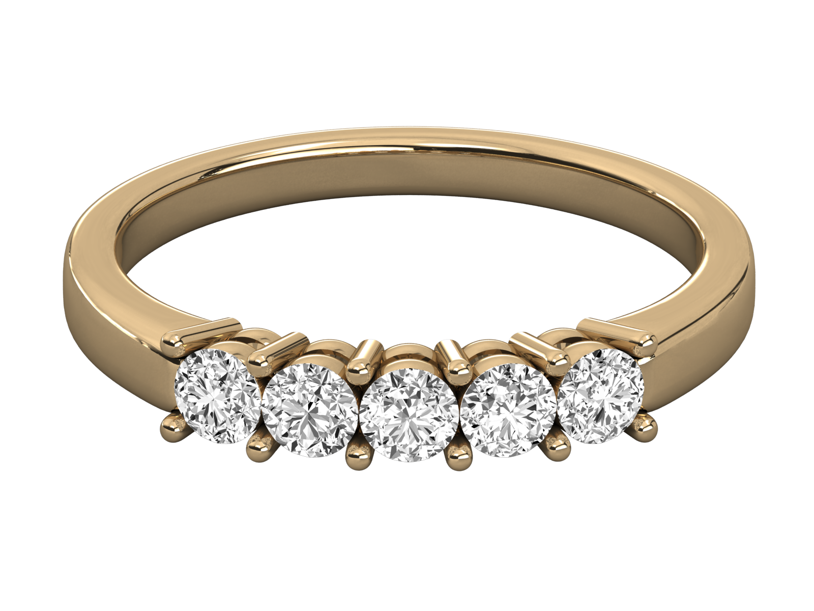 10K  LAB GROWN DIAMOND LADIES BRILLIANT BAND RING.