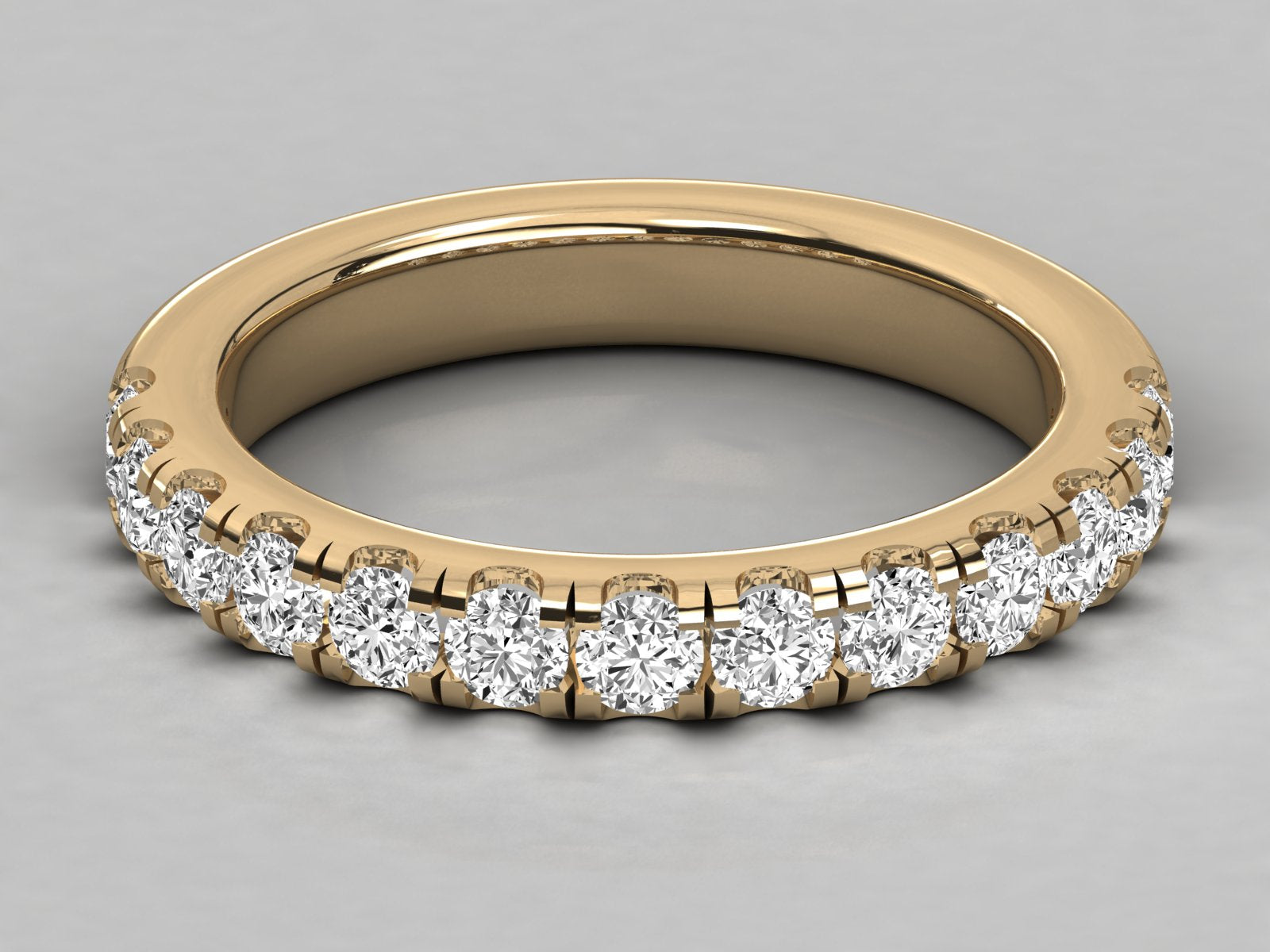 10K GOLD  LAB GROWN DIAMOND LADIES BAND RING.