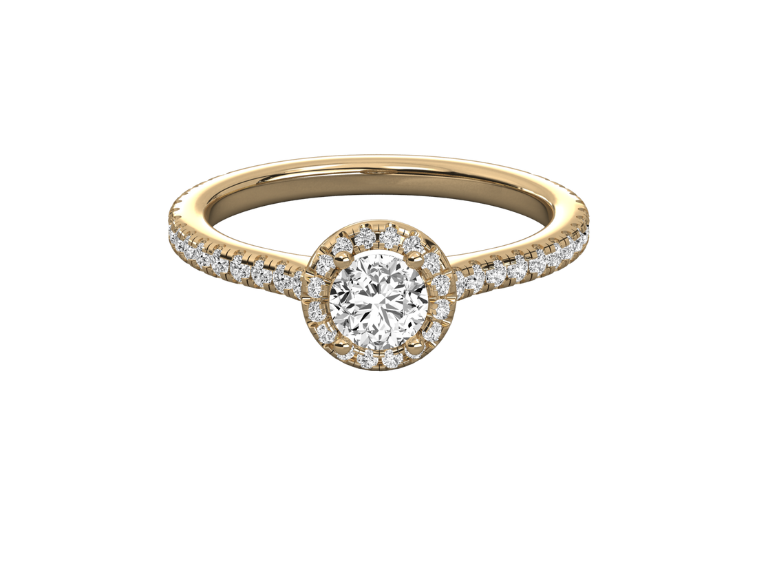 10K GOLD SOLITAIRE DIAMOND  BRILLIANT RING.