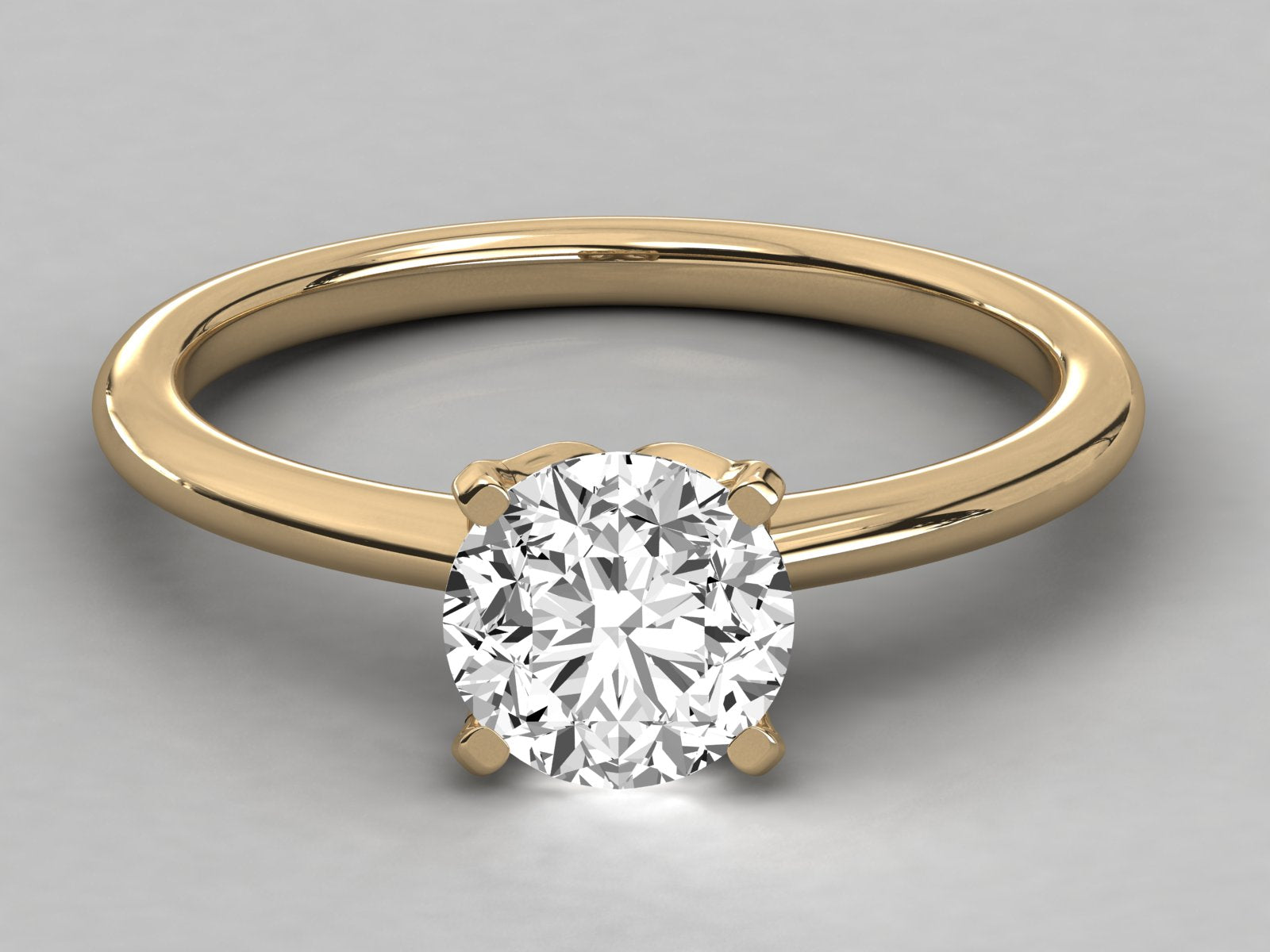 10K GOLD SOLITAIRE  LAB GROWN DIAMOND LADIES  RING.