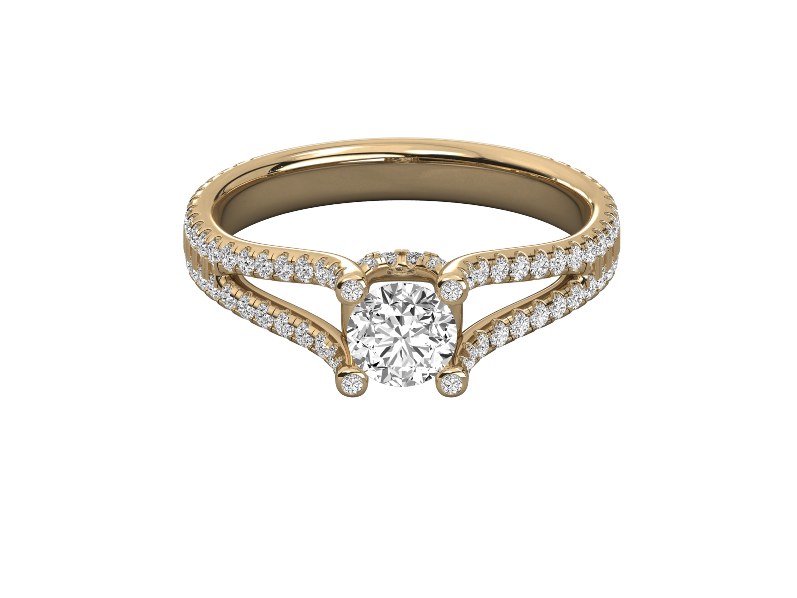 10K GOLD SOLITAIRE  LAB GROWN DIAMOND  BRILLIANT RING.