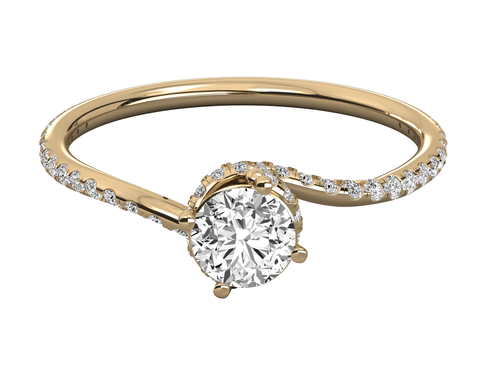 10K GOLD SOLITAIRE LAB GROWN DIAMOND LADIES  RING.
