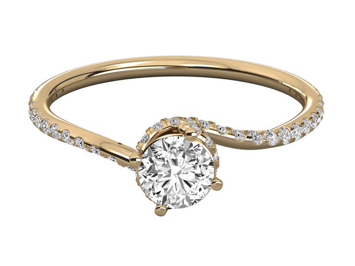 10K GOLD SOLITAIRE LAB GROWN DIAMOND LADIES  RING.
