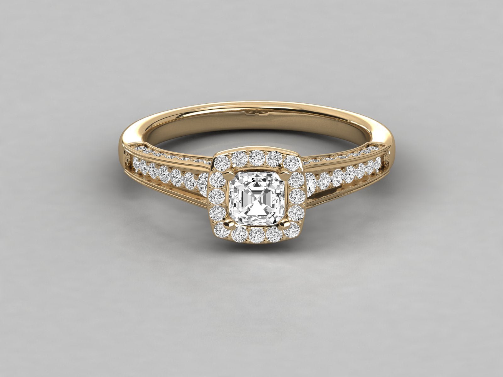 10K GOLD SOLITAIRE LAB GROWN DIAMOND LADIES  RING.