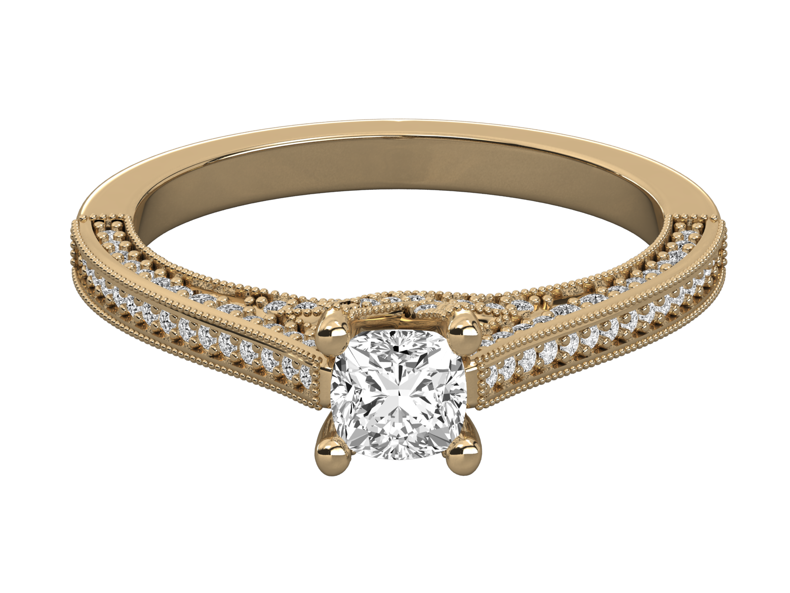 10K GOLD SOLITAIRE LAB GROWN DIAMOND LADIES  RING.
