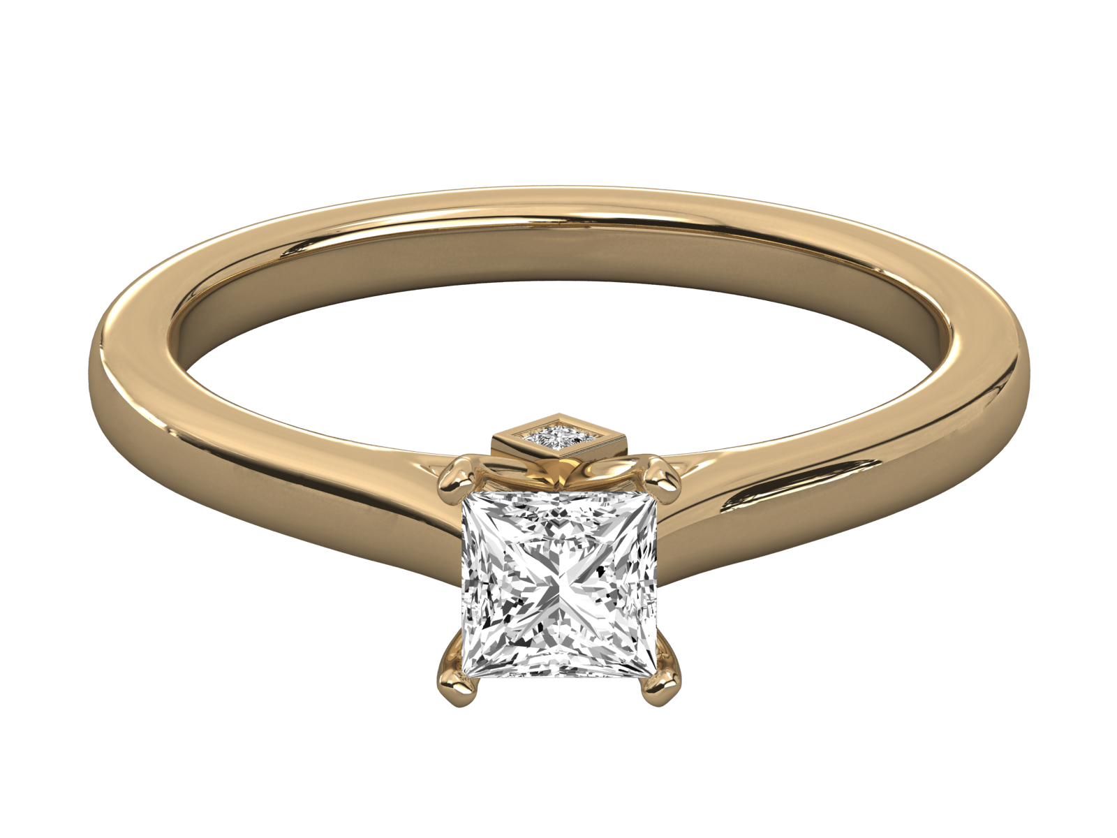 10K GOLD SOLITAIRE  LAB GROWN DIAMOND LADIES  RING.