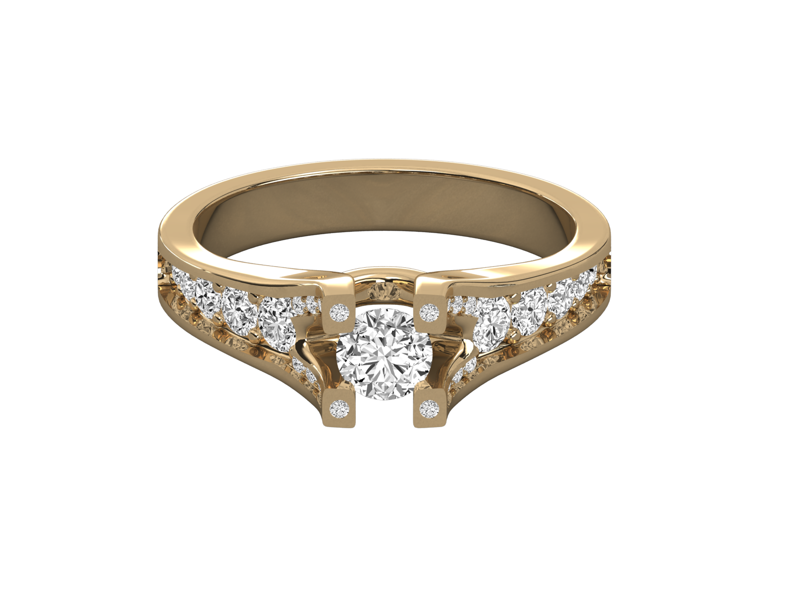 10K GOLD SOLITAIRE  LAB GROWN DIAMOND LADIES  RING.