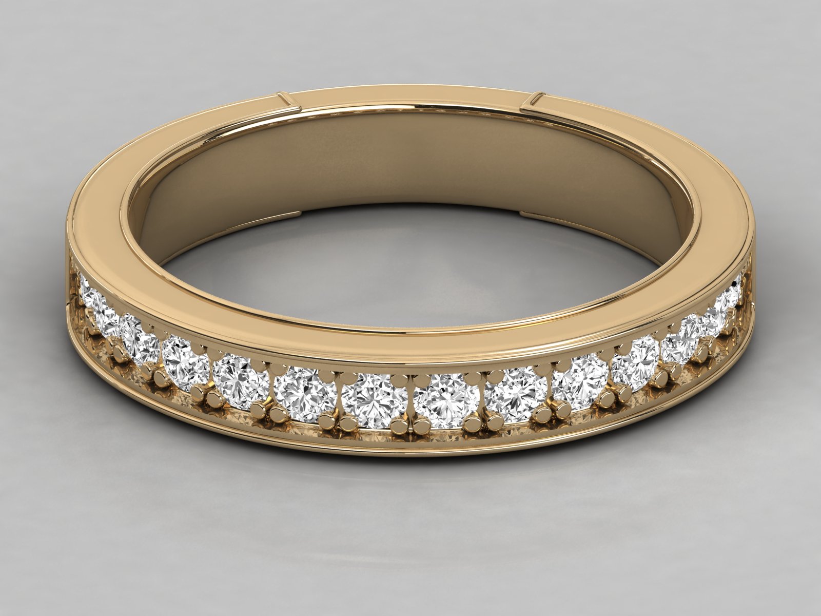 9K GOLD SOLITAIRE DIAMOND  BRILLIANT RING.